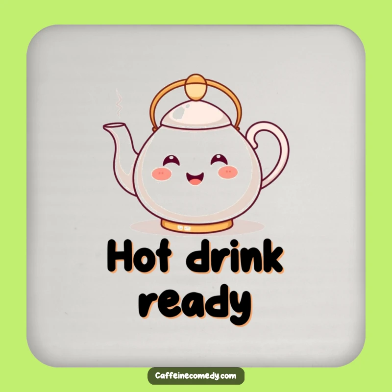 Funny Kawaii Teapot Coasters: Protect Surfaces with Steamy, Hilarious Style!