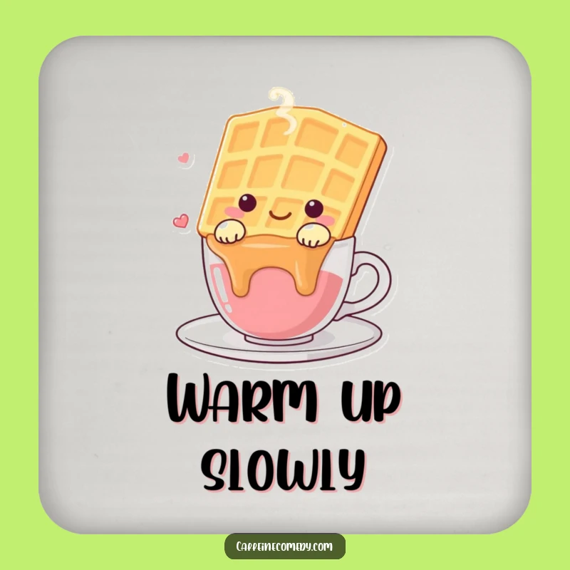 Funny Kawaii Waffle Coaster - Happy Drape Protection