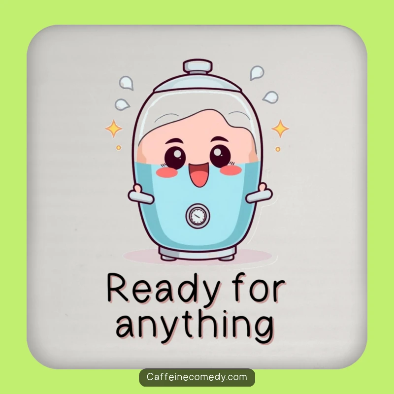 Funny Percolator Coaster: Protect Surfaces with an Excited Bubbling Character