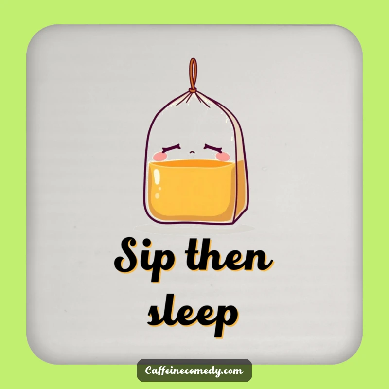 Funny Sleepy Tea Bag Coasters: Protect Surfaces with Hilarious, Droopy Charm
