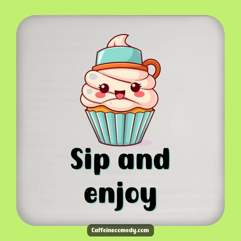 Protect Your Surfaces: Funny Cupcake Coffee Coasters