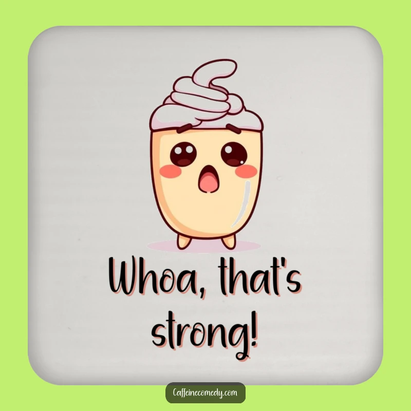 Funny Surprised Latte Coasters: Protect Surfaces with Shocking Coffee Style