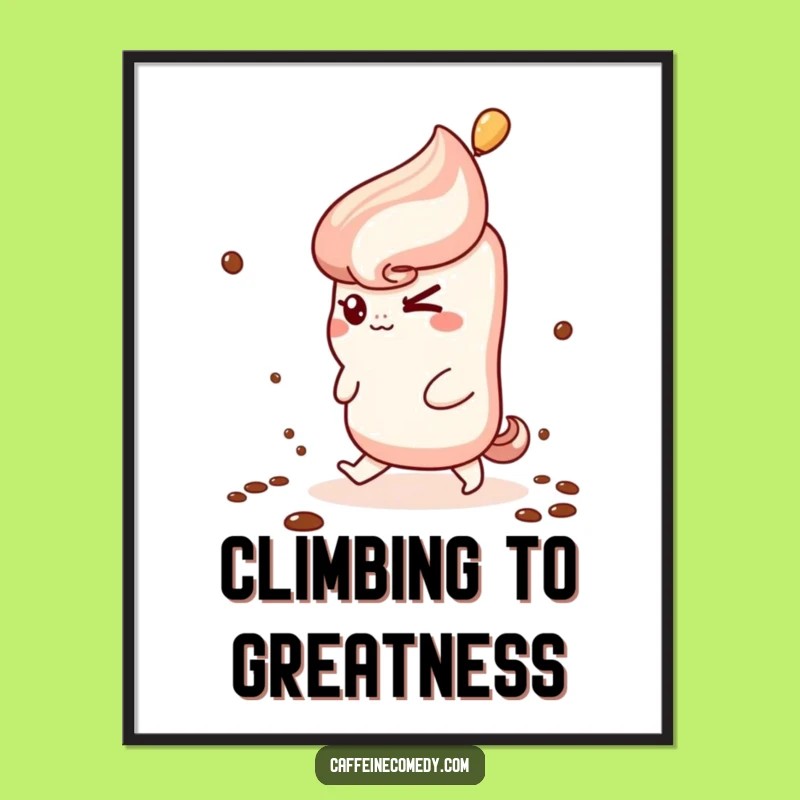 Funny Kawaii Churro Coffee Poster: Bring Mischievous Fun to Your Walls!