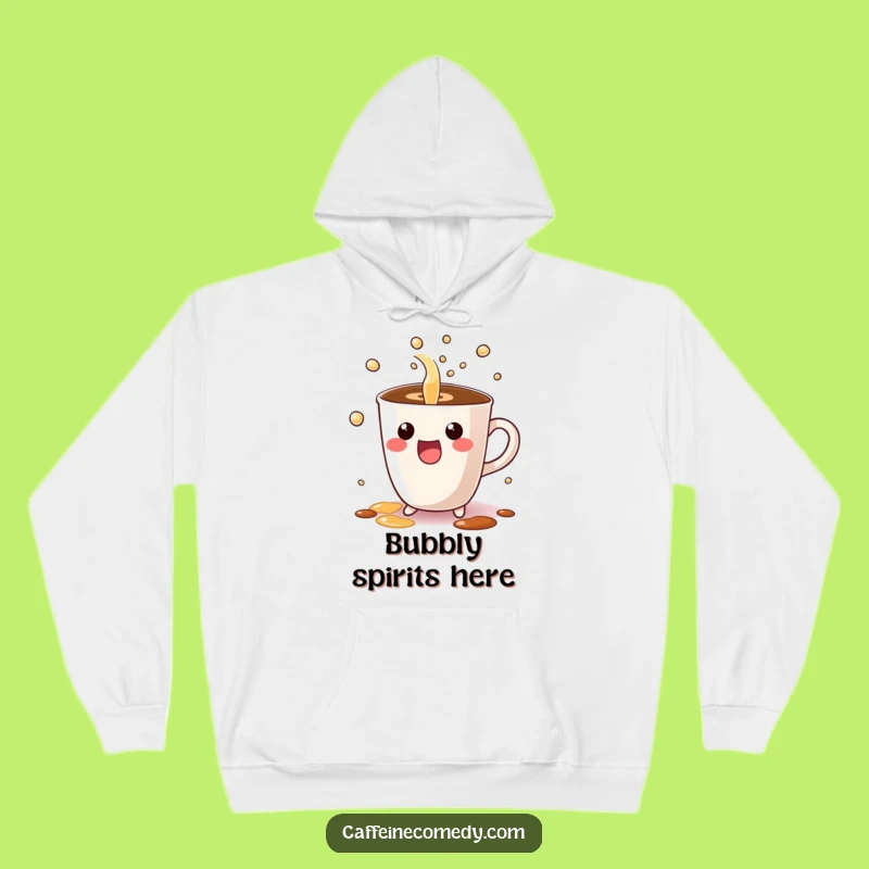 Cozy Kawaii Coffee Hoodie - Exciting Bubbly Pour Warmth, Ideal Funny Gift