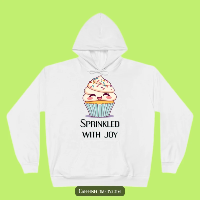 Cozy Funny Giggling Cupcake Hoodie - Warm & Whimsical Gift!