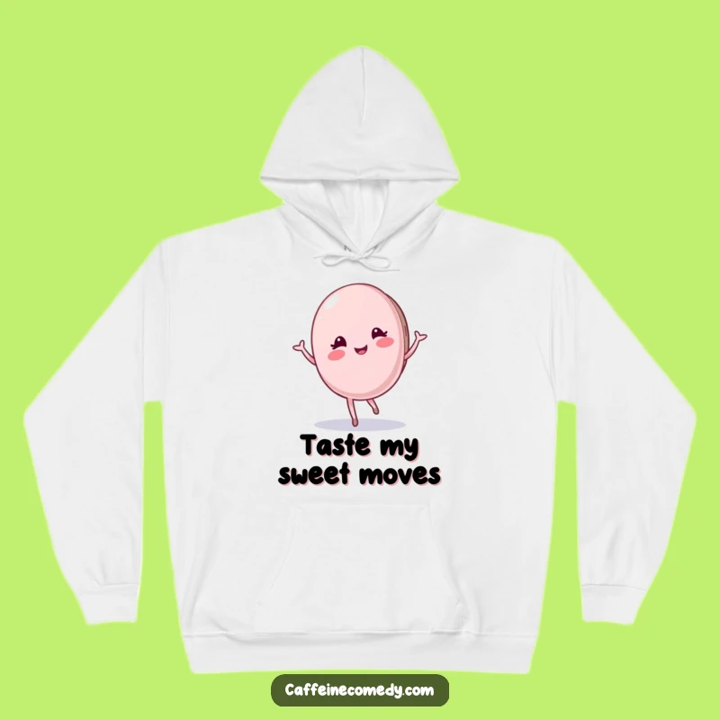 Cozy Funny Macaron Hoodie: Stay Chic with a Graceful Twirl, a Perfect Gift!