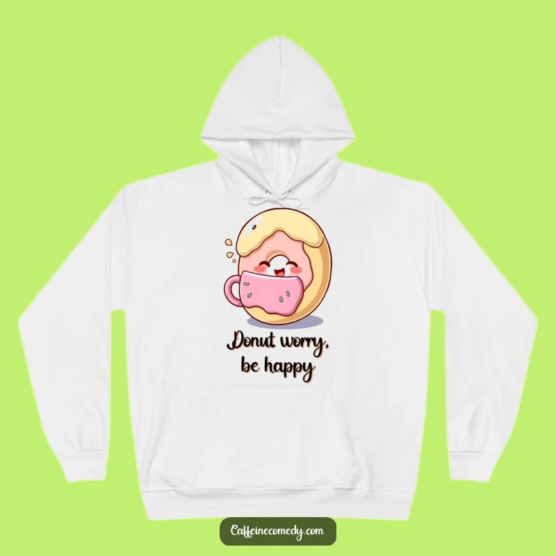 Cozy Funny Donut Wink Hoodie: Giant Coffee Lover Gift