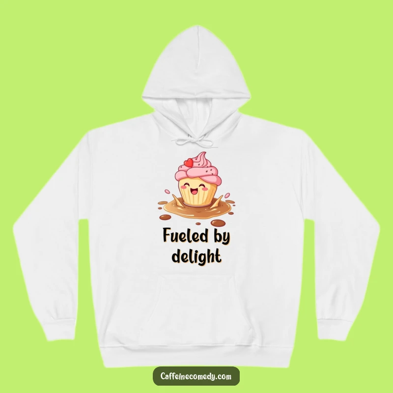 Funny Cupcake Coffee Splash Hoodie: Cozy Up with Sweetness