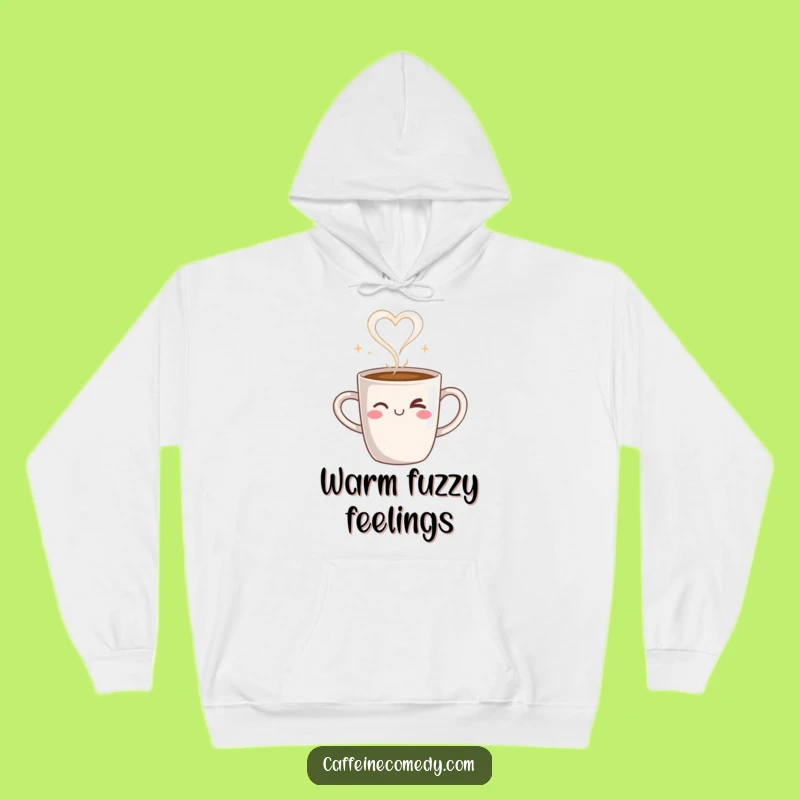 Funny Coffee Mug Love Heart Hoodie: Cozy & Cheerful Warmth, Your Perfect Funny Gift!