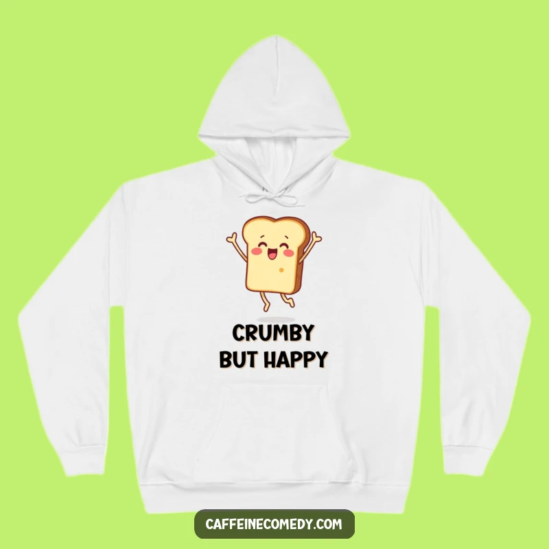 Funny Surprised Toast Jumping Hoodie: Cozy Up with Shockingly Happy Vibes!