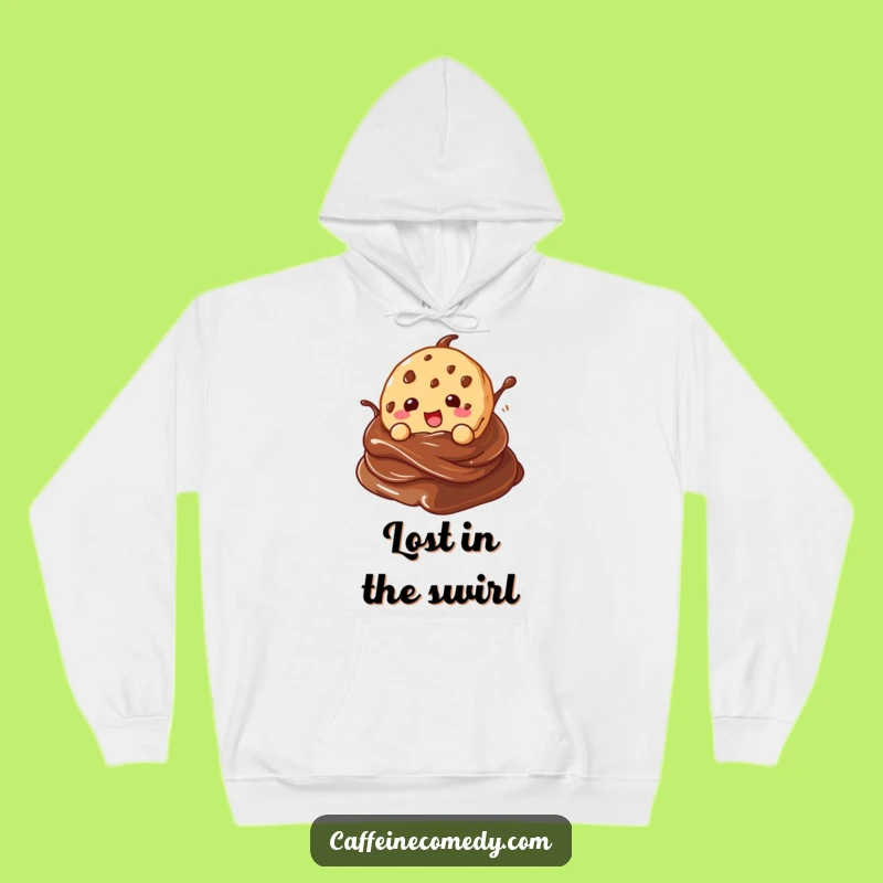 Funny Kawaii Cookie Hoodie - Cozy Chocolate Swirl Dive