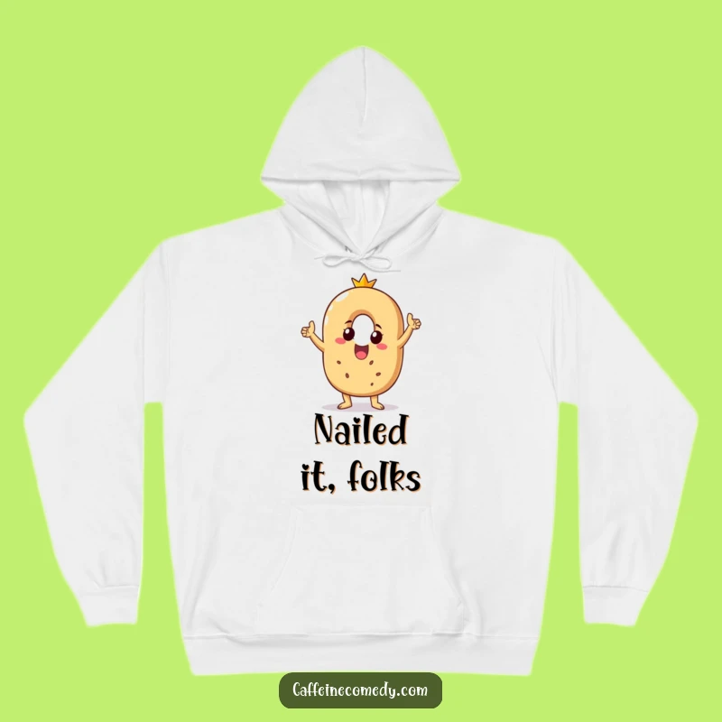 Cozy Funny Bagel Dance Hoodie - Beaming Character Comfort, Ideal Funny Gift