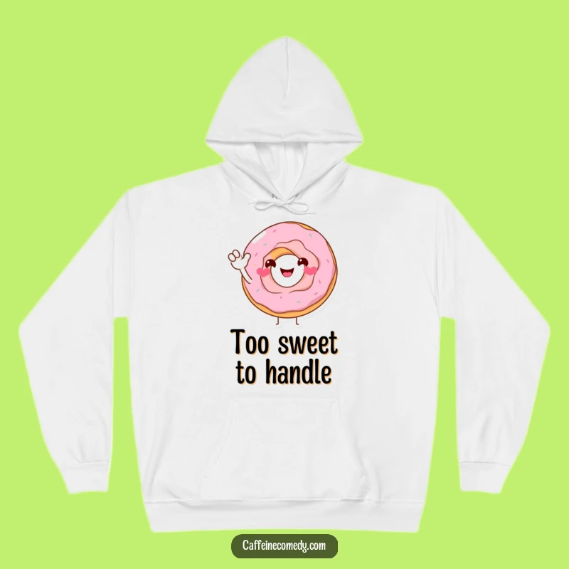 Cozy Funny Donut Hoodie: Snuggle Up with the Smiling Donut's Sugary Wave, a Great Gift!