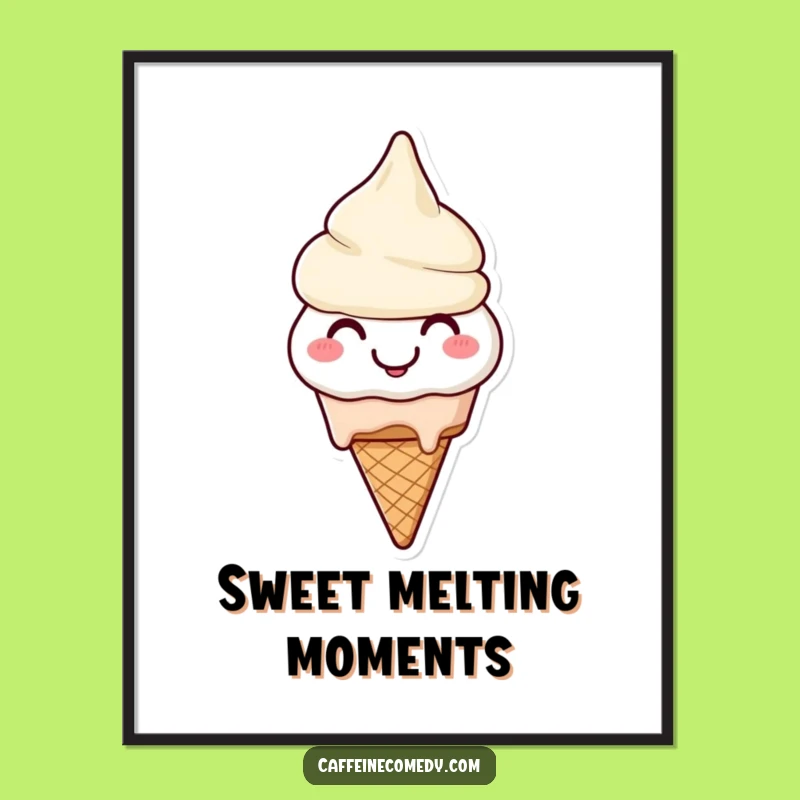 Free Printable Melting Ice Cream Wall Art - Funny Downloadable Decor for a Sweet Space