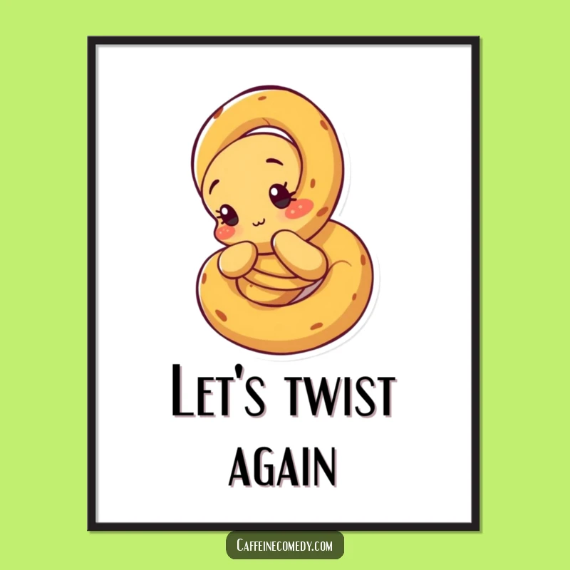 Free Printable Unraveling Pretzel Wall Art - Funny Downloadable Decor for a Quirky Space