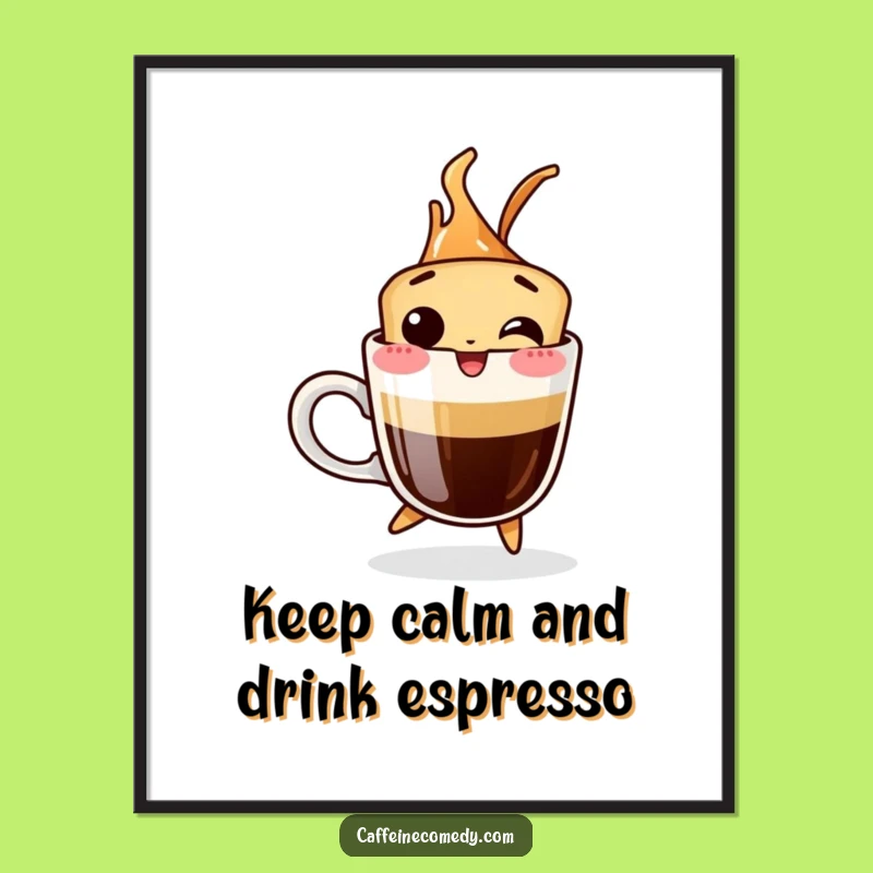 Free Printable Wall Art: Giggling Espresso Shot Coffee Bar Decor