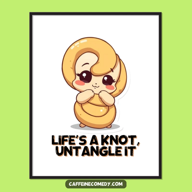 Funny Free Printable Wall Art Curious Pretzel Quirky Downloadable Decor