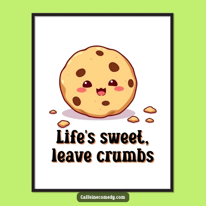 Funny Free Printable Wall Art: Mischievous Cookie Crumbs Downloadable Art