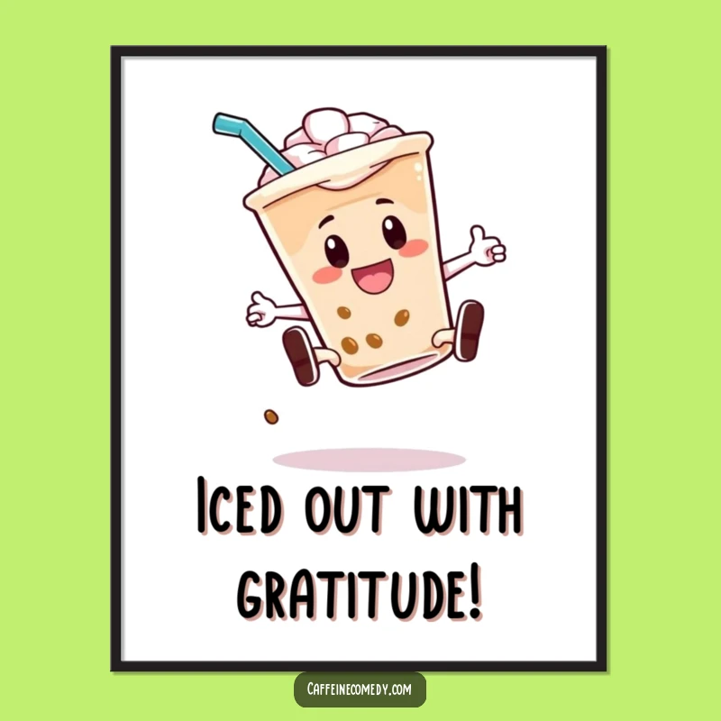 Free Printable Wall Art: Iced Coffee Kickflip For Energetic Room Decor