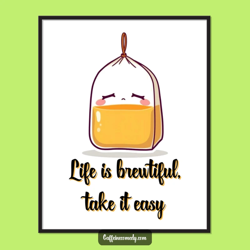 Free Printable Sleepy Tea Bag Art - Funny Downloadable Decor for Cozy Spaces