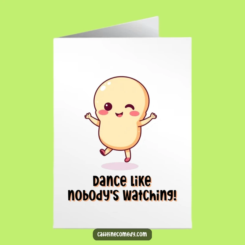 Free Printable Birthday CardMacaron DancerFunny Downloadable Greeting for Parties