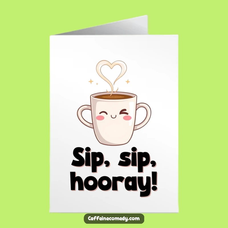 Free Printable Birthday Card: Coffee Mug Wink For Warm Wishes DIY