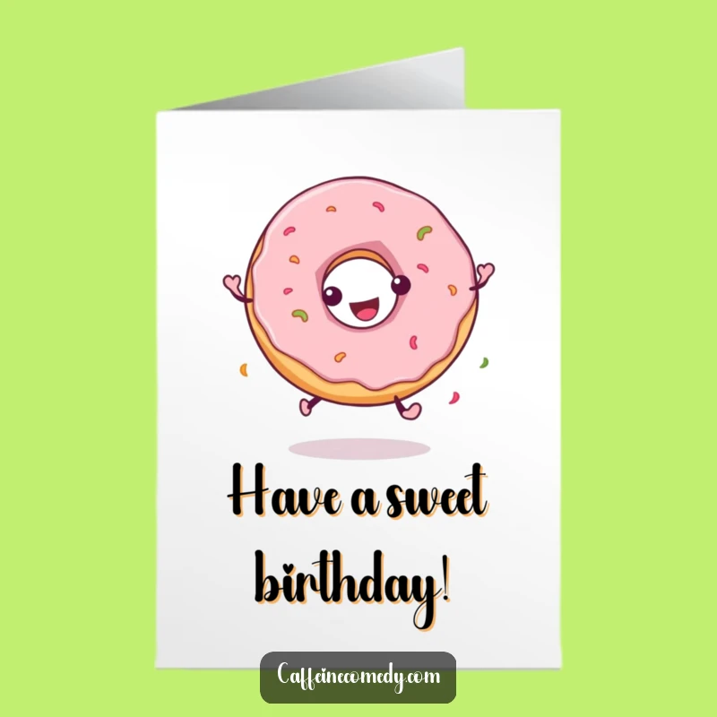 Free Printable Birthday Card: Playful Donut Spin for a Sweet, Funny Downloadable Gift
