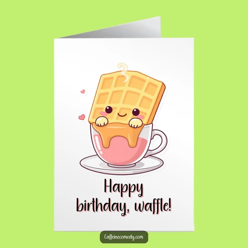 Free Printable Waffle Birthday Card - Funny Downloadable for a Cozy Celebration!