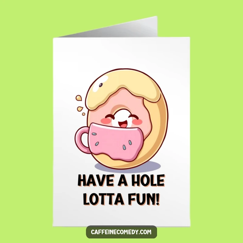 Free Printable Birthday Card: Funny Donut Winking, Coffee Lover's Birthday Card