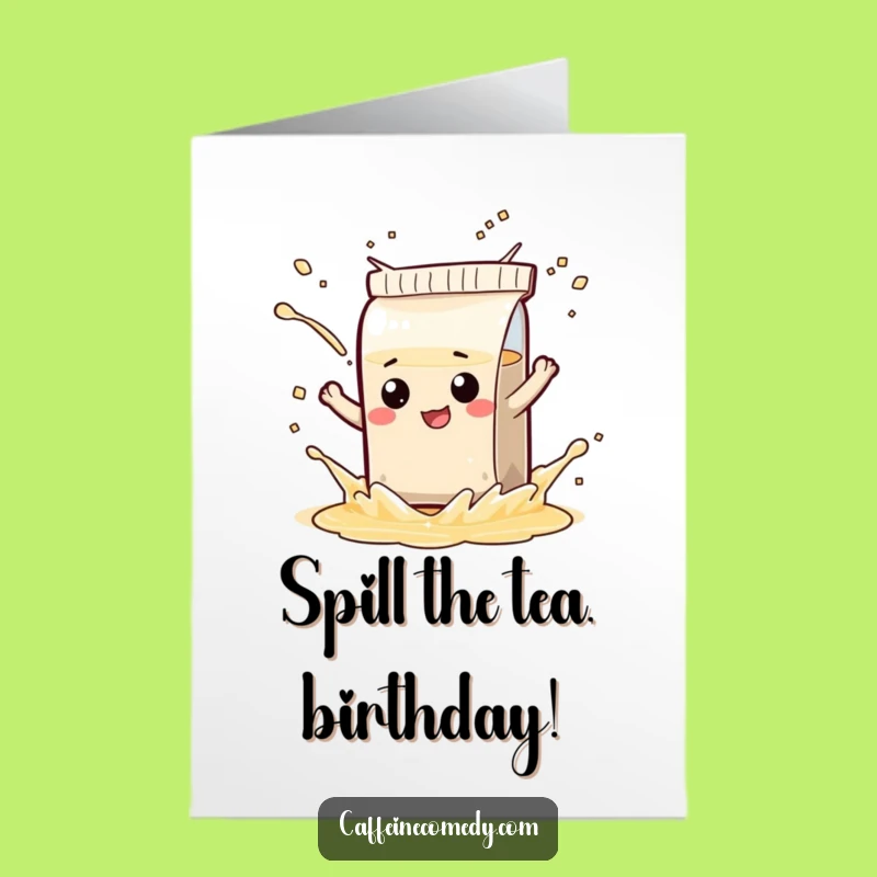 Funny Tea Bag Birthday Card: Free Printable Mischief for a Splashy Celebration