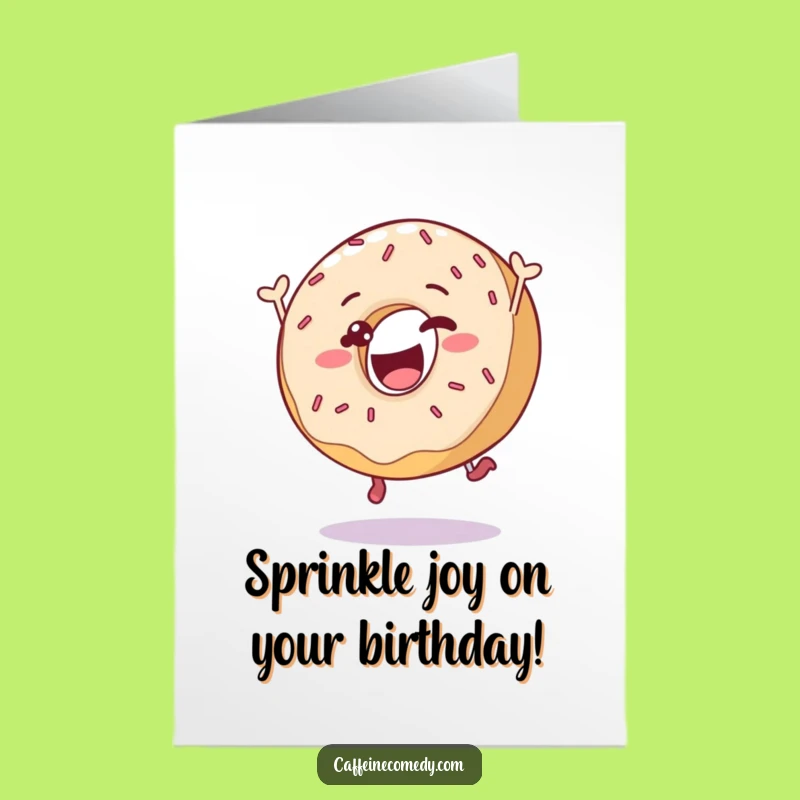 Funny Free Printable Donut Birthday Card: Sprinkled Joy, Perfect Downloadable Gift for a Sweet Celebration