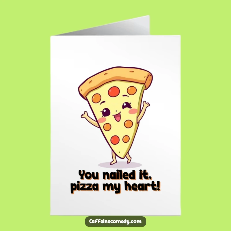 Free Printable Spinning Pizza Congrats Card - Funny Downloadable Gift for Celebrating Success