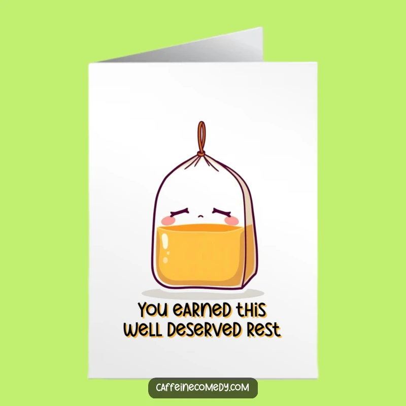 Free Printable Sleepy Tea Bag Congrats Card - Relaxing Downloadable Gift for Achievements