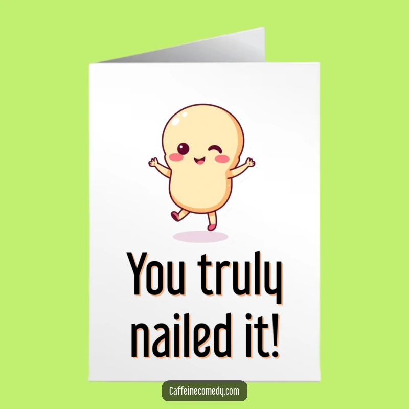 Free Printable Congrats Card Playful Macaron Dancer Fun Downloadable for Any Win