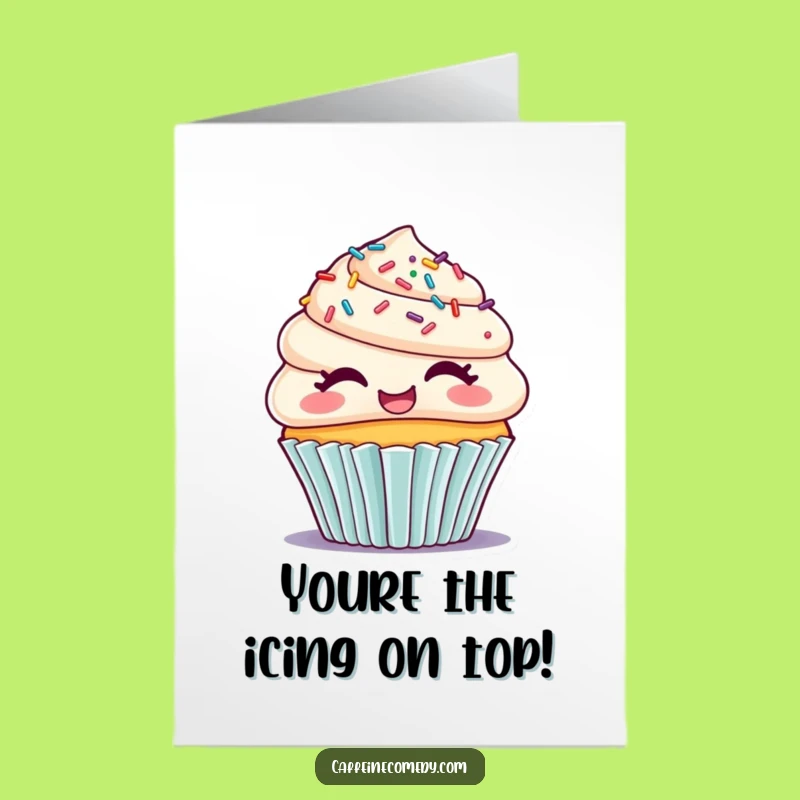 Free Printable Congrats Card: Humorous Cupcake Giggle Celebrate Instant Download Gift