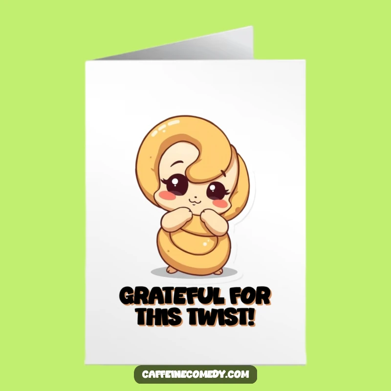 Free Printable Thank You Card Curious Pretzel Funny Downloadable Appreciation
