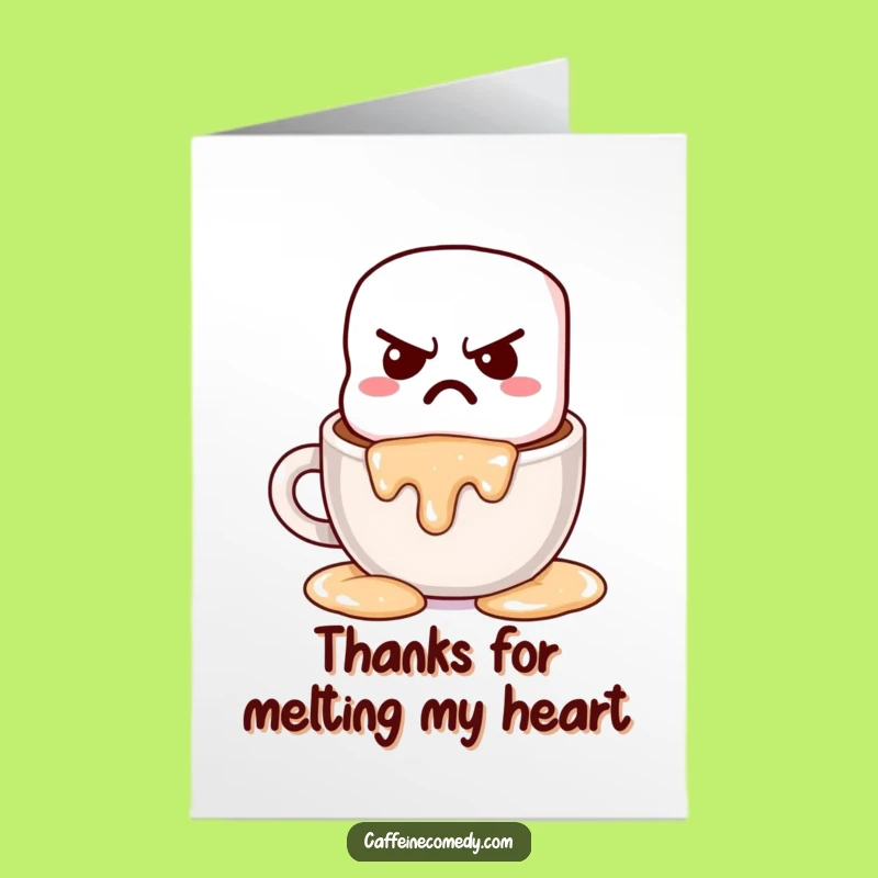 Free Printable Thank You Card: Marshmallow's Melty Gratitude