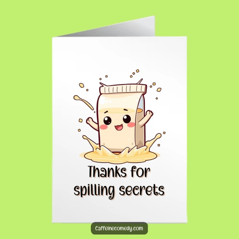 Humorous Tea Bag Thank You Card: Free Printable Splash of Gratitude