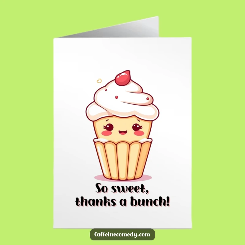 Free Printable Cupcake Thank You Card - Funny Downloadable for a Sweet Thanks!