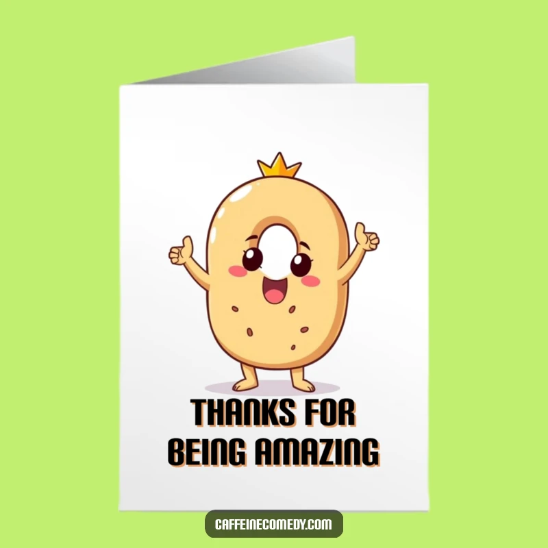 Thank You Bagel Card: Free Printable Victory Dance Expressing Gratitude