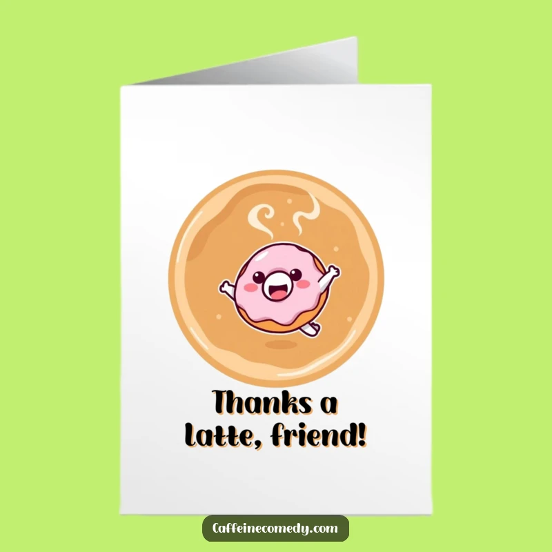 Free Printable Kawaii Donut Thank You Card: Latte Leap DIY