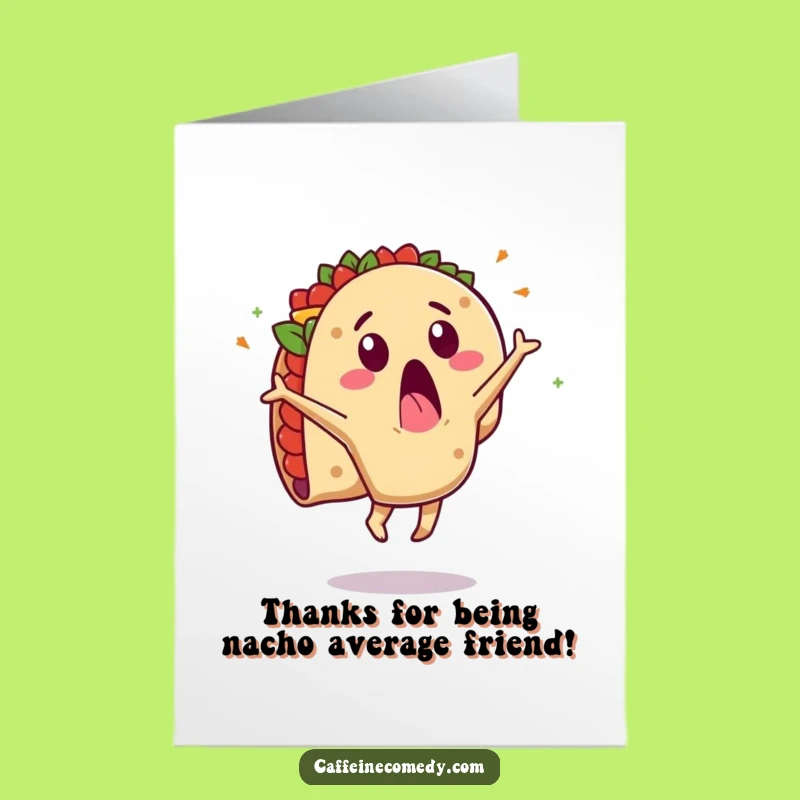 Free Printable Thank You Card: Taco's Thanks Cartwheel, Heartfelt Downloadable for Expressing Gratitude