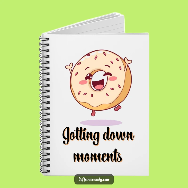 Funny Donut Leap Notebook: Delighted Sprinkled Character for Sweet Notes
