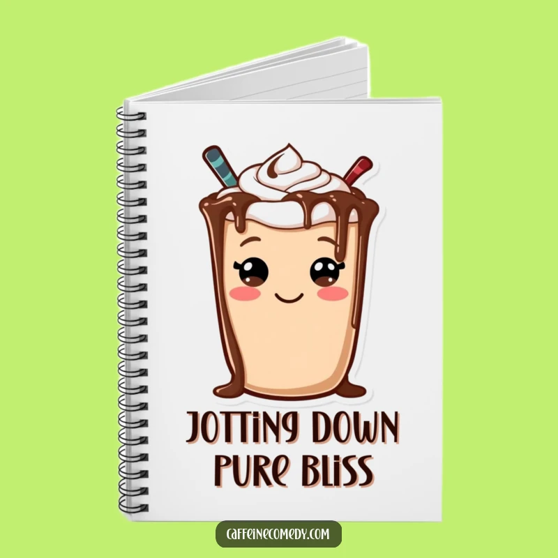 Funny Mocha Notebook: Jot Down Happy Thoughts with a Smiley Character