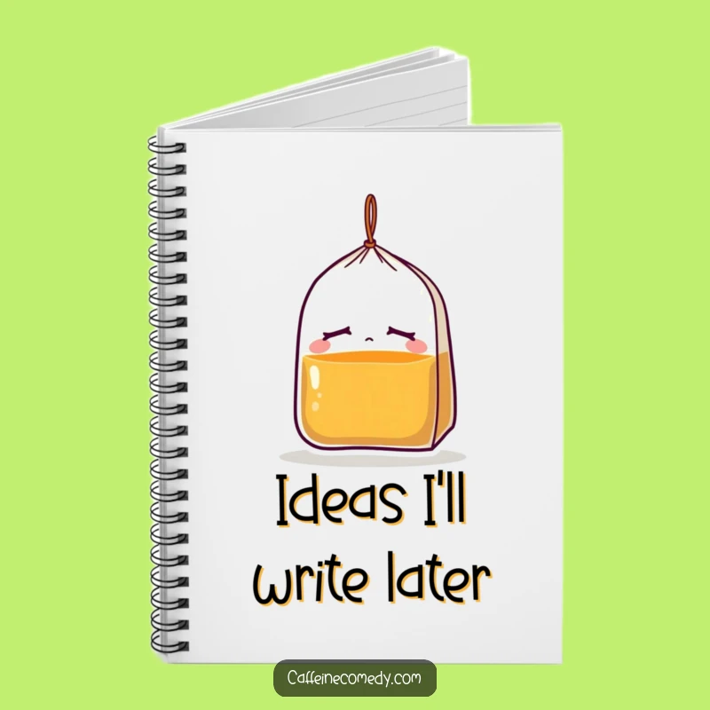 Funny Sleepy Tea Bag Notebook: Jot Down Ideas with Hilarious, Droopy Flair
