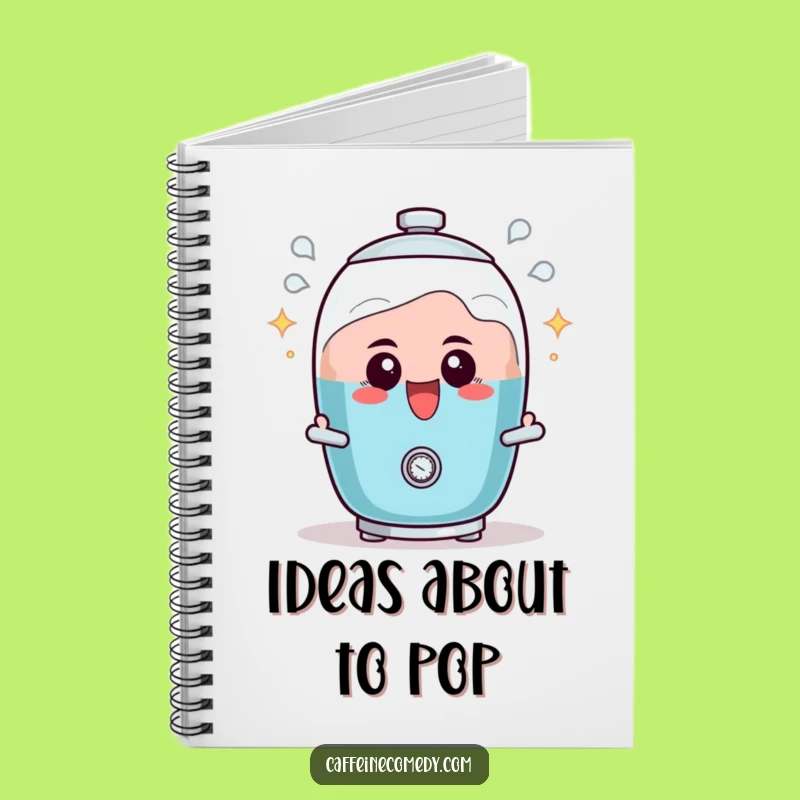 Funny Percolator Notebook: Jot Down Exciting Ideas with a Bubbling Character