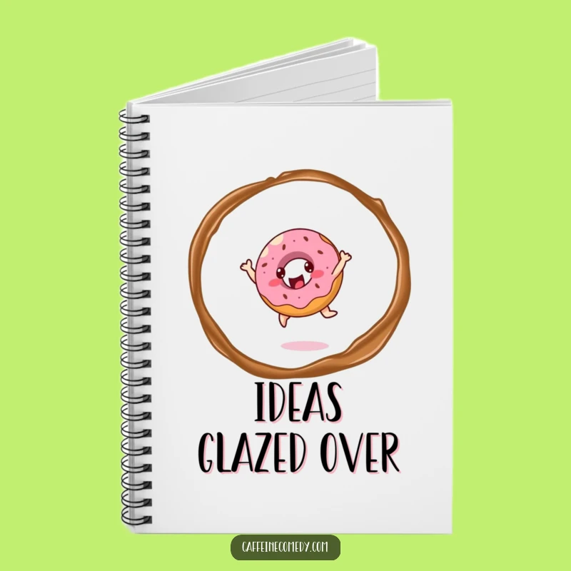 Funny Donut Leaping Notebook - Sweeten Your Notes with Whimsy