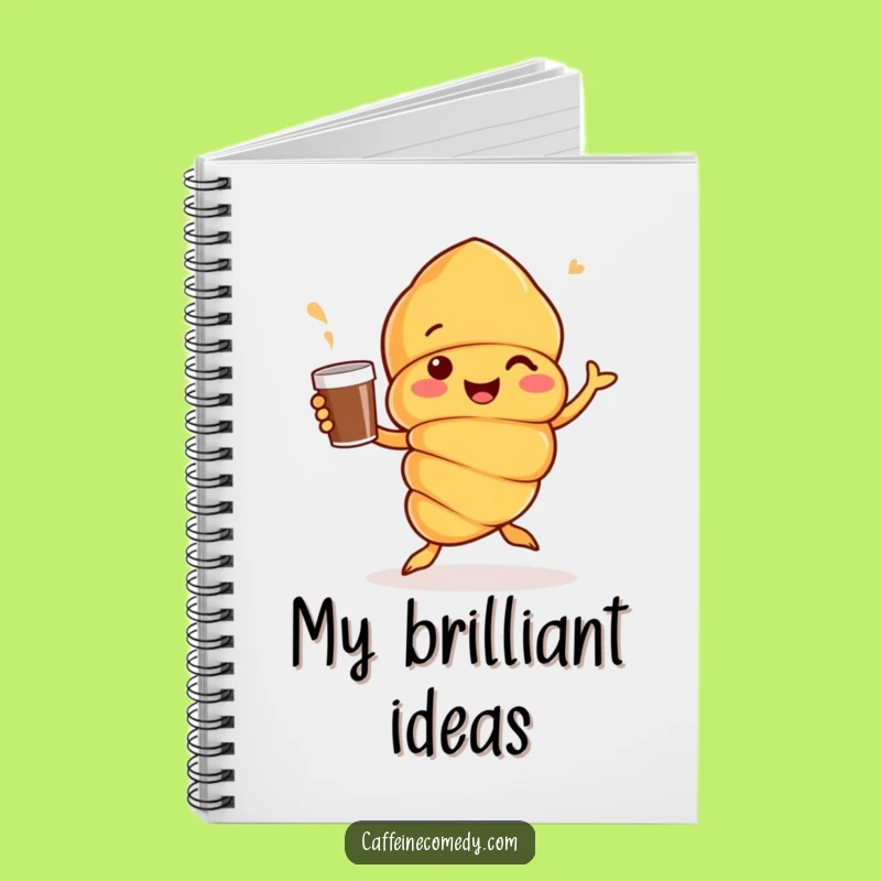 Funny Croissant Journal: Cheerful Coffee Break Notes