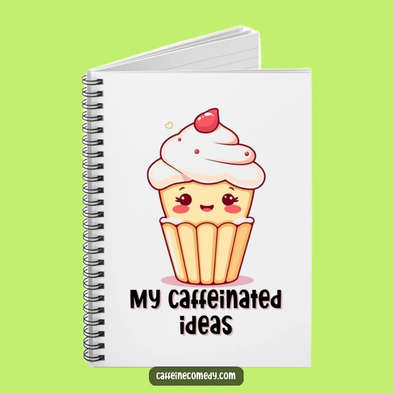 Funny Kawaii Cupcake Notebook - Cheerful Brew Journal