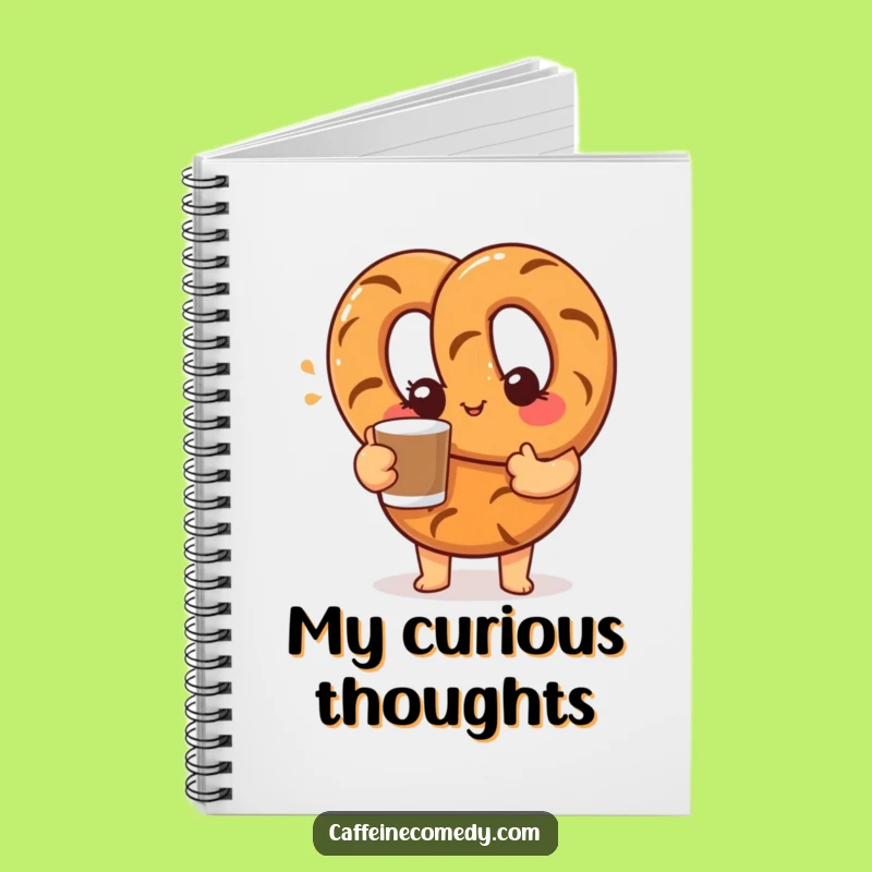 Funny Pretzel Coffee Notebook - Hilarious Journal for Witty Notes